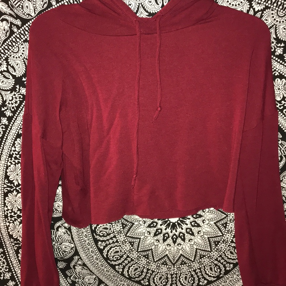 Charlotte Russe Cropped burgundy/red sweatshirt ❤️